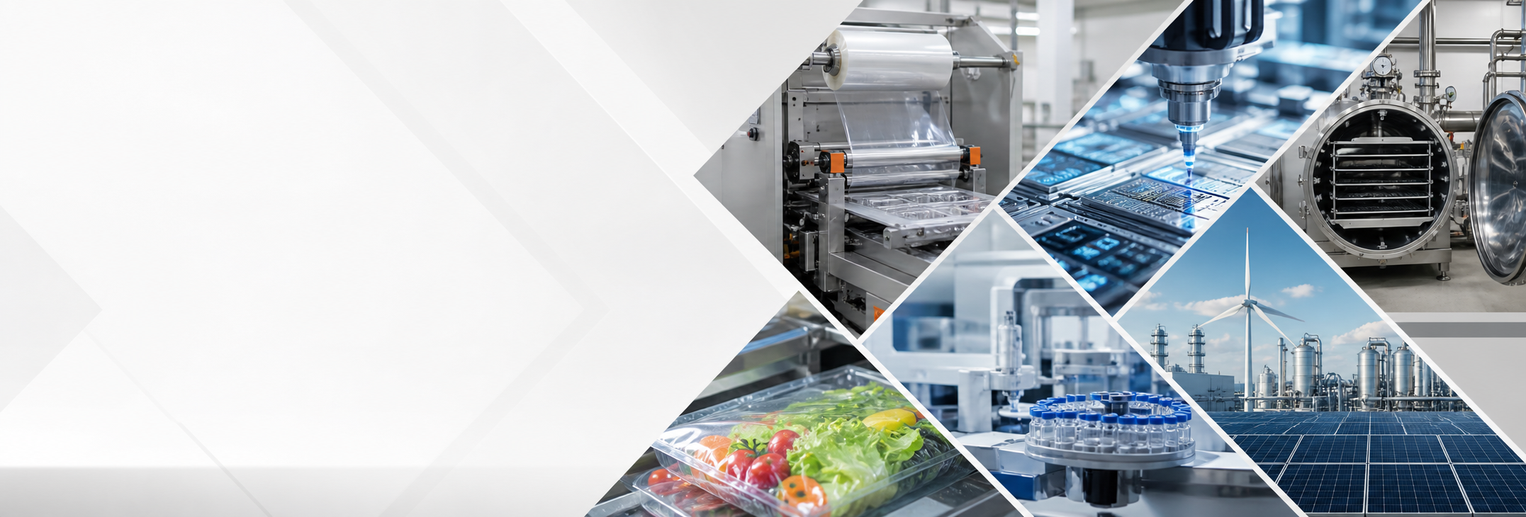 Industrial application collage for vacuum pump use cases