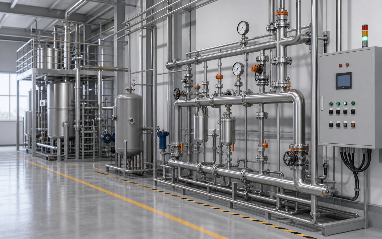 General industrial process piping and control system